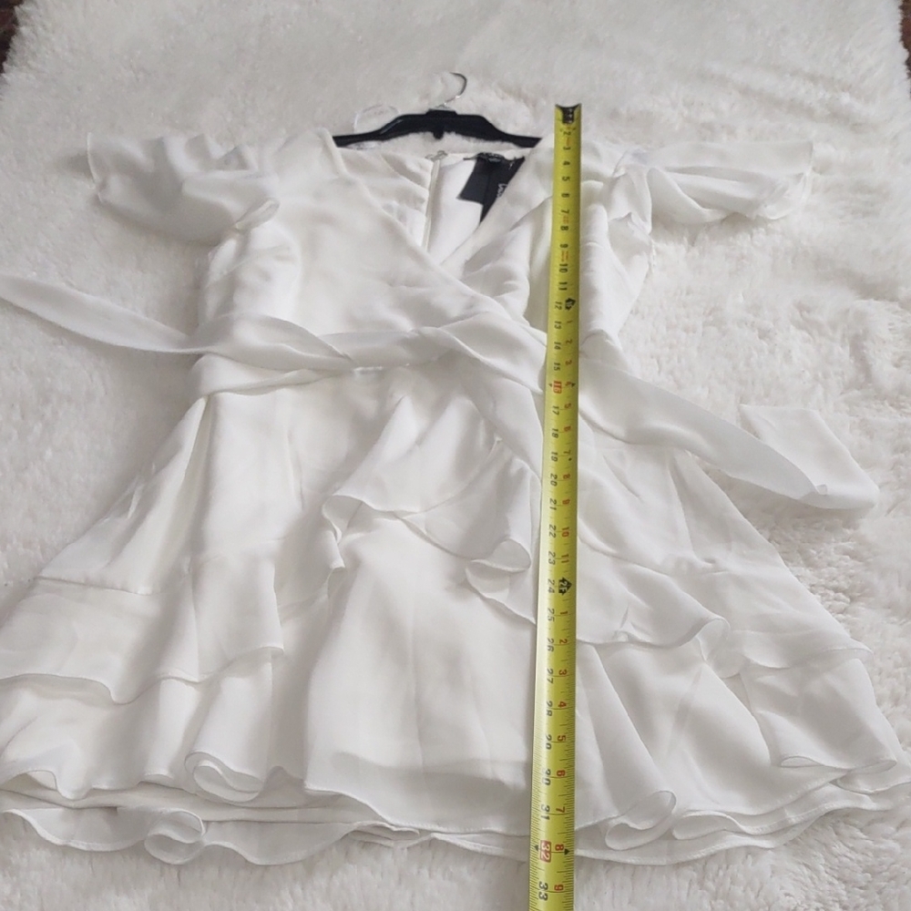 LULUS Elegant White Wrap Dress - Picture 15 of 16